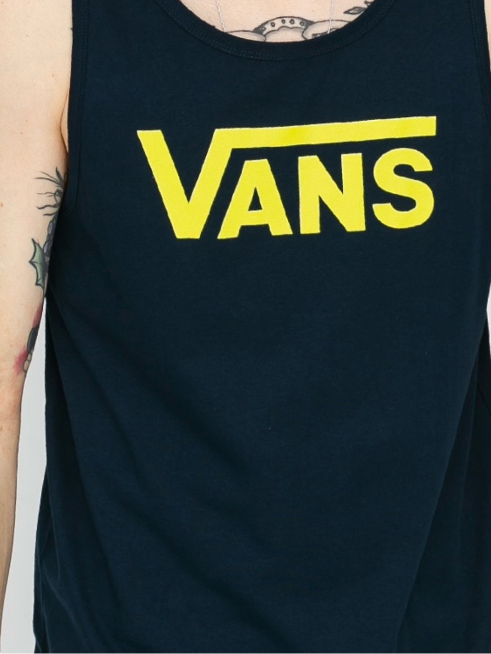 VANS Classic Graphic 100% Cotton Navy & Sulphur Tank Top